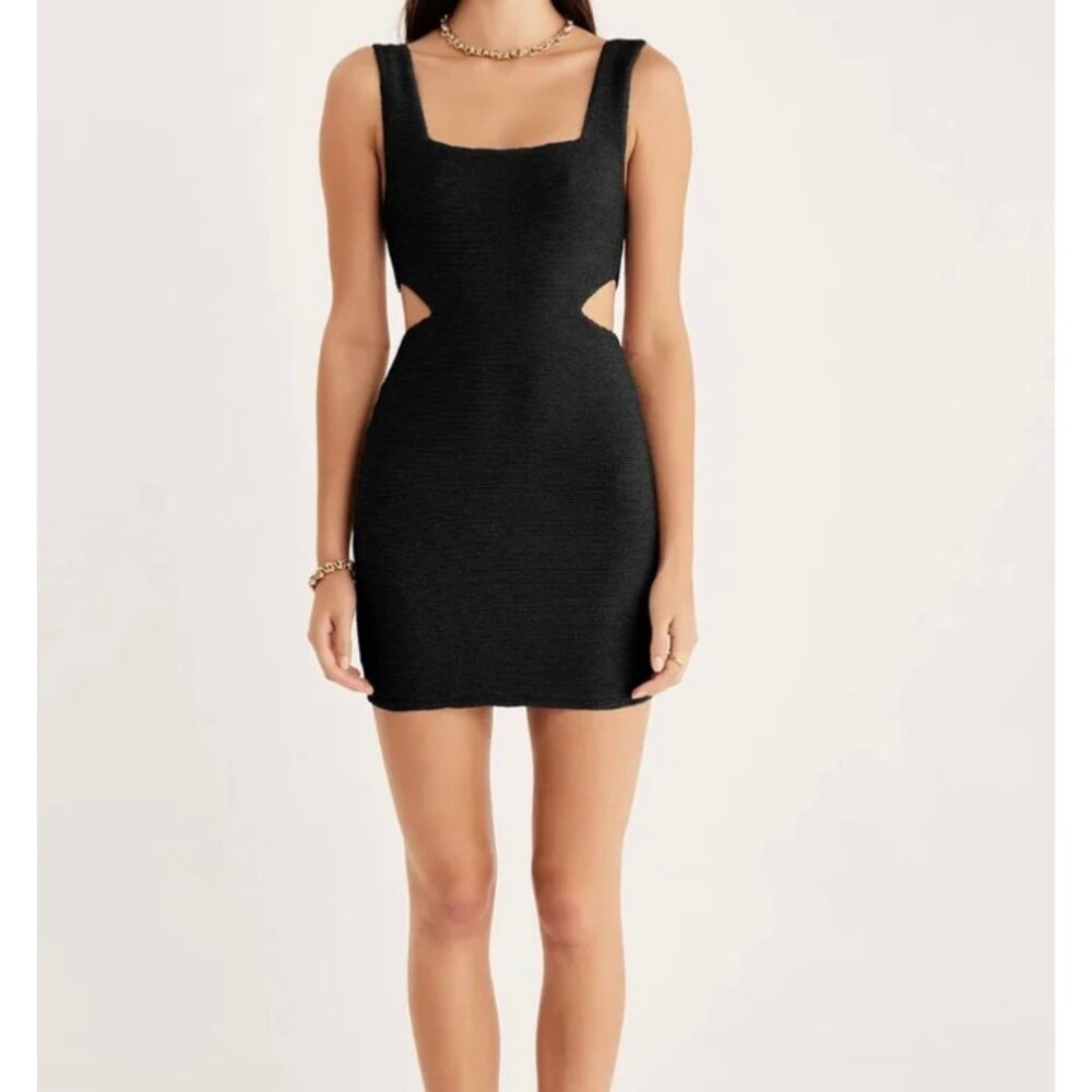Rumer The Label NWT Black Rosa Square Neck Dress Small